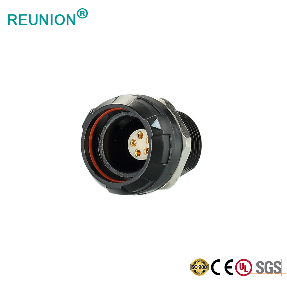 P Series PCB Type Female Receptacle Circular Connector 16pins