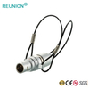 Self-latching metal female socket power connector 3pins for panel mounting