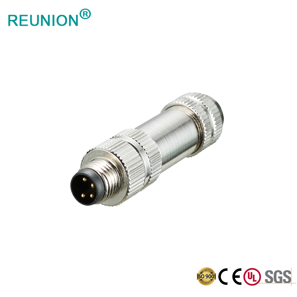 M8/M12 Assembled Connectors 4pins D Type Agricultural Equipment Connector Industrial connector
