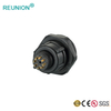 REUNION M series threaded connector cable plug with pcb female socket