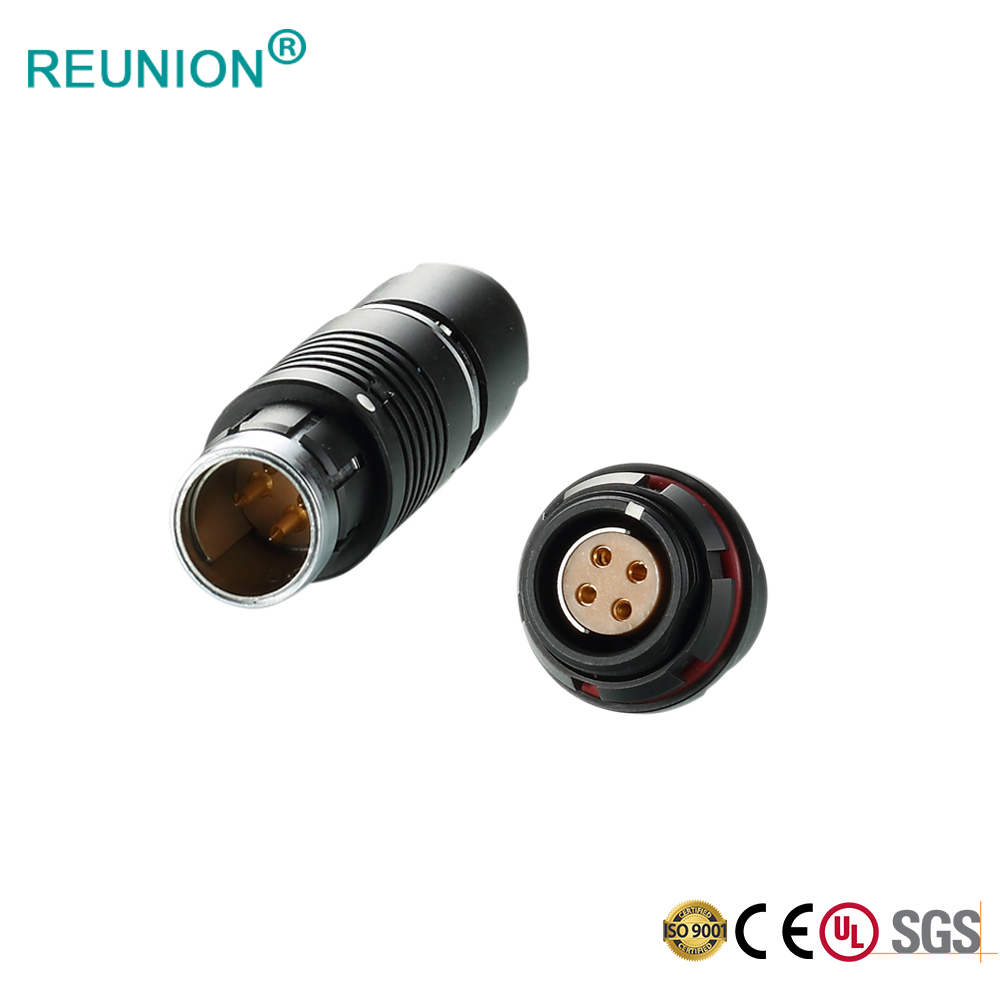 REUNION F Series 4Pins High Quality Industrial Watertight Female Connector PCB Type