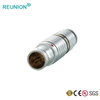 Quick locking push pull welding cable connector with multi-pole