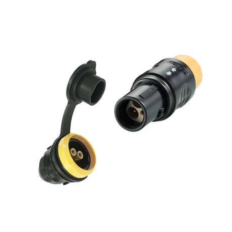IP65 Waterproof 3 Pole Power Cable Connectors with Ground wire