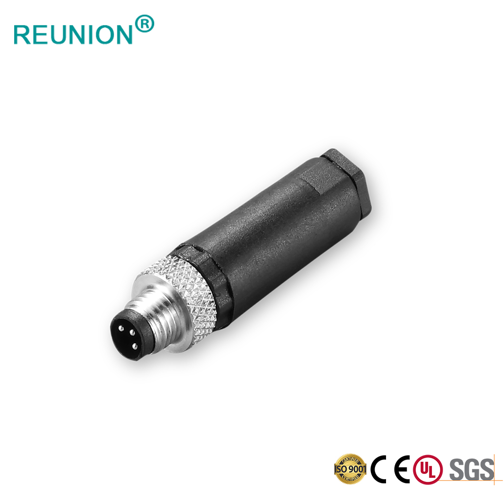 M8/M12 Assembled Connectors 4pins D Type Agricultural Equipment Connector Industrial connector