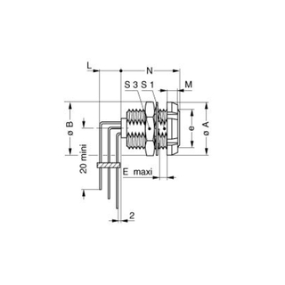 S Series Multipole Fixed Self-Locking Push Pull Connector for Panel Fixing