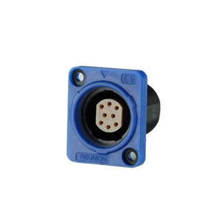 IP65 female socket with cable P series 5pins connectors 3+2 series hybrid pins power and signal