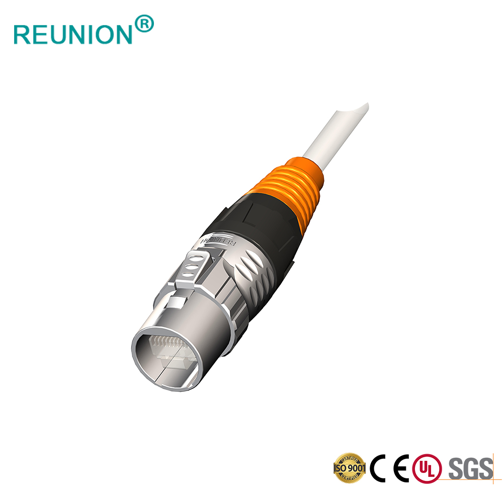 RJ45 joint IP67 waterproof ethercon connector with wire terminal